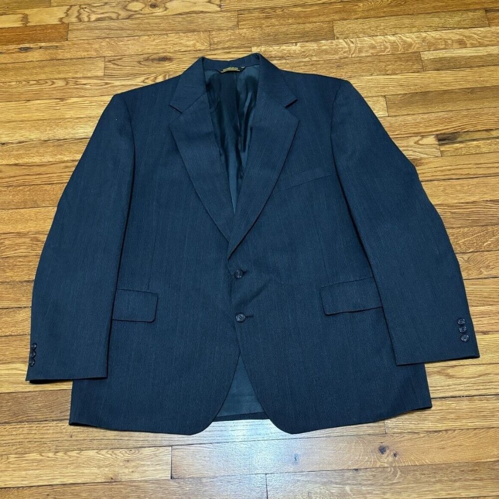 Adams Row Mens Sport Coat Size 46R Gray Solid 2 Button Blazer Jacket